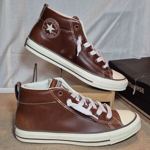 Converse Chuck Taylor All Star Street SLP-Mid•Pinecone•Leather•Men's 8